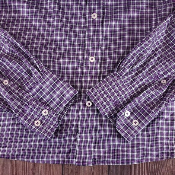 Southern Tide Mens Size XXL Classic Fit Purple Long Sleeve Button Down Shirt - Picture 7 of 12